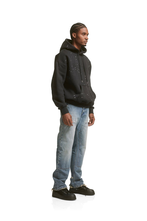 PURPLE BRAND P401 Hwt Fleece Pullon Hoodie MADE IN ITALY Mens Apparel